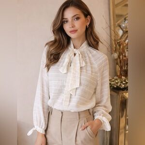 Uterque Elegant White Women's Top S